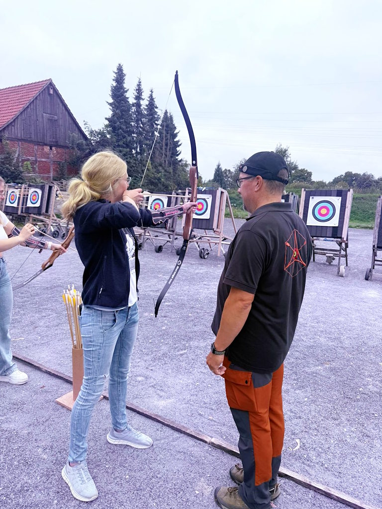beim Bogenschiessen
