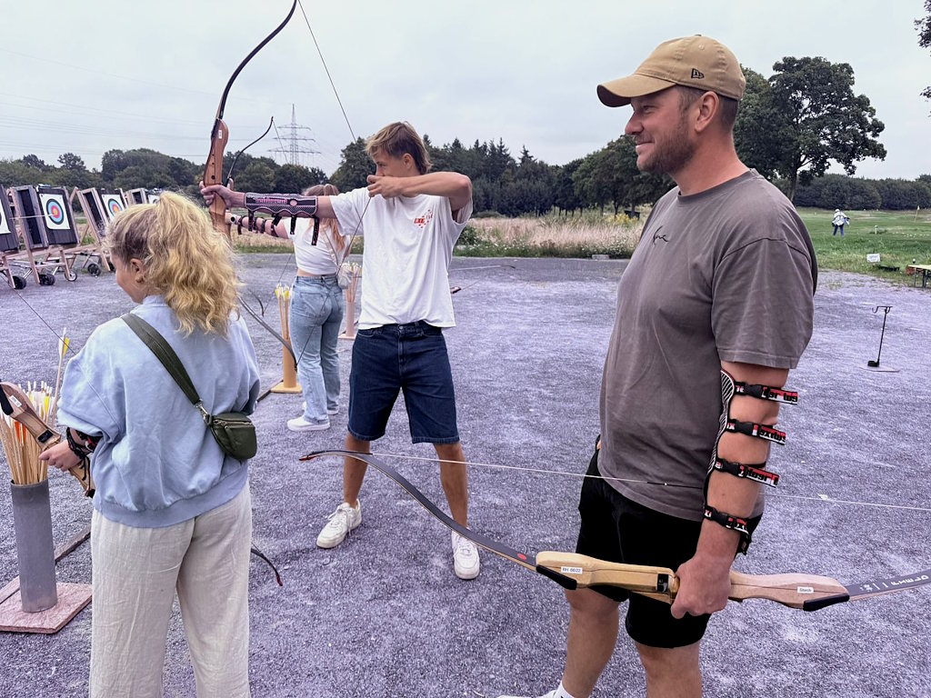 beim Bogenschiessen