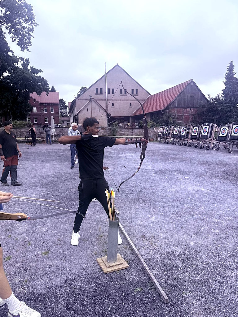 beim Bogenschiessen